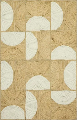Miniatura 10 de Natural Jute Collection - Alfombra cuadrada de 3 x 3 pies, alfombra de yute trenzada a cuadros multicolor de 0.27 pulgadas de grosor, ideal