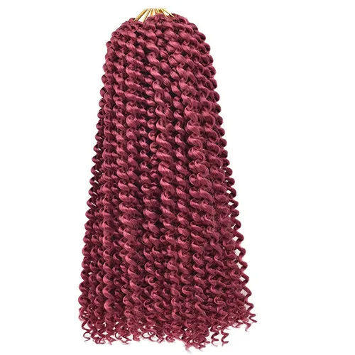 Miniatura 14 de Cabello Passion Twist de 18 pulgadas, 1 paquete de cabello Passion Twist de ganchillo, cabello de ganchillo Water Wave (18 pulgadas (paquete de 1)