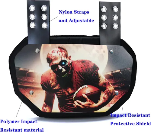 Miniatura 3 de Placa trasera de fútbol, almohadillas de espalda baja para jugadores de fútbol, protector trasero, adulto