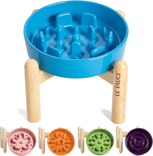 Miniatura 23 de LE TAUCI Cuencos para perros de cerámica de alimentación lenta, cuenco de alimentación lenta de 1.5 tazas para razas pequeñas y medianas, cuenco
