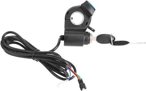 Miniatura 5 de Pantalla de voltaje E, pantalla LCD de acelerador de pulgar E de plástico negro, interruptor de alimentación de voltaje de batería digital