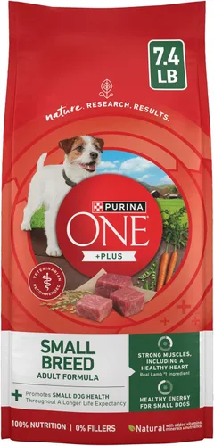 Purina One SmartBlend - Fórmula Natural de Cordero Alimento Seco para Perros Adultos, Razas pequeñas