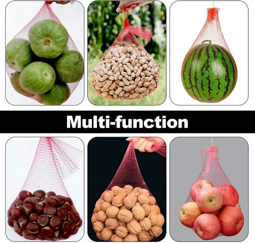 Miniatura 5 de Hamaca de melón redes de sandía, 18 pulgadas, 100 piezas de red de sandía resistente para jardín, red de melón para enrejado vertical cultivo