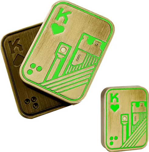 Miniatura 13 de Deslizador de Dedos, Carta de Póker de Metal, Clicker de Dedos, Juguetes de Dedos para Adultos, Alivian el Estrés, la Ansiedad, el TDAH, Regalo