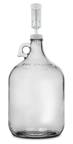 Miniatura 3 de FastRack fermentador de vino de vidrio incluye Airlock, capacidad de 1 galón, transparente (B00BEYREIW), 1 unidad (paquete de 1) y doble burbuja