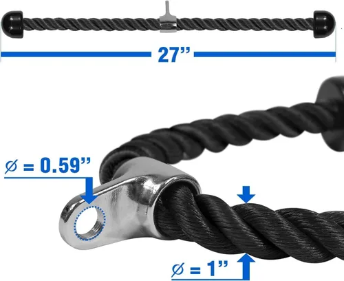 Miniatura 2 de Yes4All Juego de accesorios para máquina de cable de prensa de tríceps, accesorio desplegable LAT, accesorios de máquina de cable para gimnasio