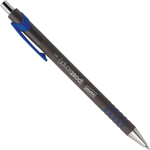 Miniatura 4 de STAPLES Bolígrafos retráctiles, punta fina, tinta azul, paquete de 36 – Bolígrafos de escritura fiables posdata para uso en oficina y administración