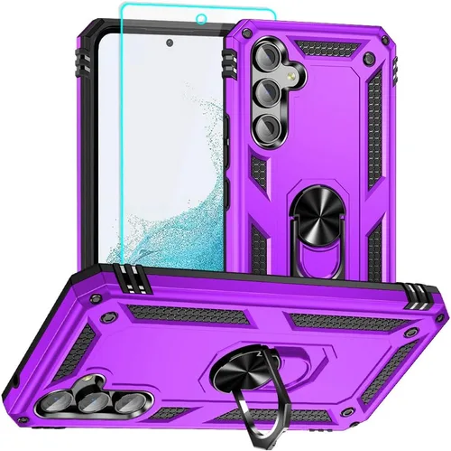 Miniatura 13 de Funda para Samsung A54 5G, Galaxy A54 5G con protector de pantalla HD, [grado militar de 16 pies a prueba de caídas], anillo protector a prueba