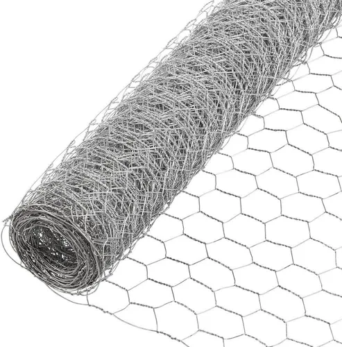 Fencer Wire Valla de red para aves de corral, valla de alambre hexagonal galvanizado de calibre 20, tamaño de apertura de malla de 1 pulgada (6 pies