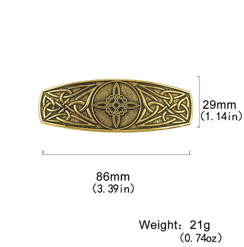 Miniatura 6 de Pinza para el pelo de nudo de bruja para mujer, hecha a mano, vintage, patrón de nudo celta, pinza para el cabello, joyería de amuleto de brujería