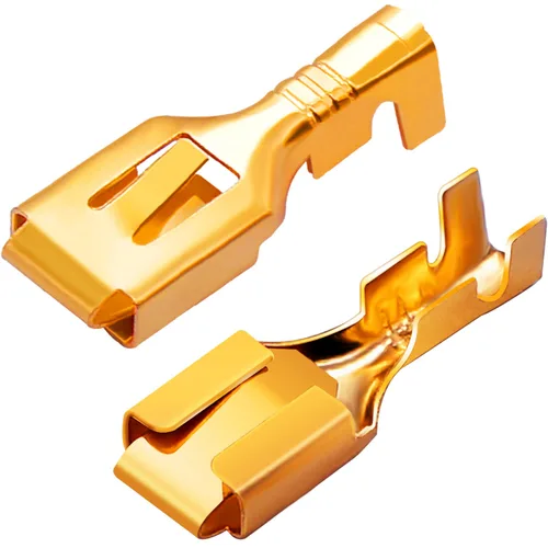 Miniatura 2 de Twidec /200 unids 0.248 in conector de pala hembra terminales de empalme rápido conector de alambre no aislado para relé de cableado eléctrico