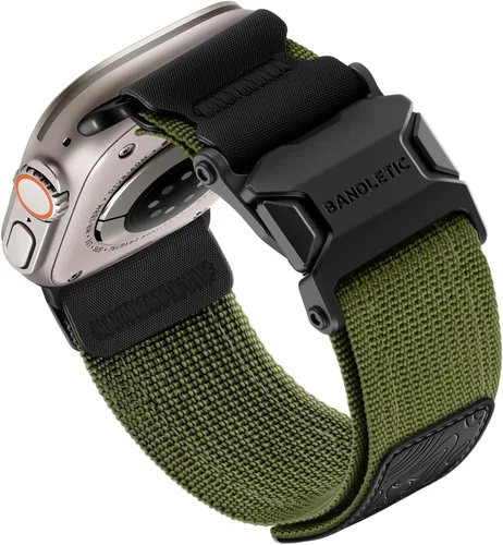 Miniatura 10 de Bandletic Bandas magnéticas compatibles con Apple Watch Ultra 3/Ultra Band de 1.732 pulgadas, correa de nailon transpirable con cierre magnético