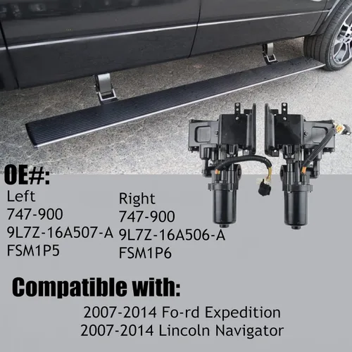Miniatura 4 de Par de motor de estribo eléctrico izquierdo y derecho con soporte 747-900 de repuesto para Ford Expedition 08-14 / Lincoln Navigator 07-14 8