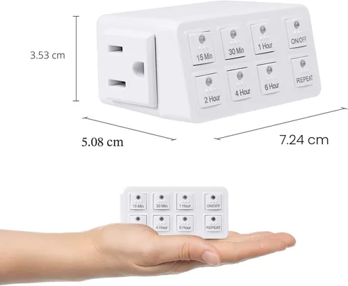 Miniatura 3 de BN-LINK Temporizador de cuenta regresiva para interiores con función de repetición, de servicio pesado, preciso y de tamaño compacto para seguridad