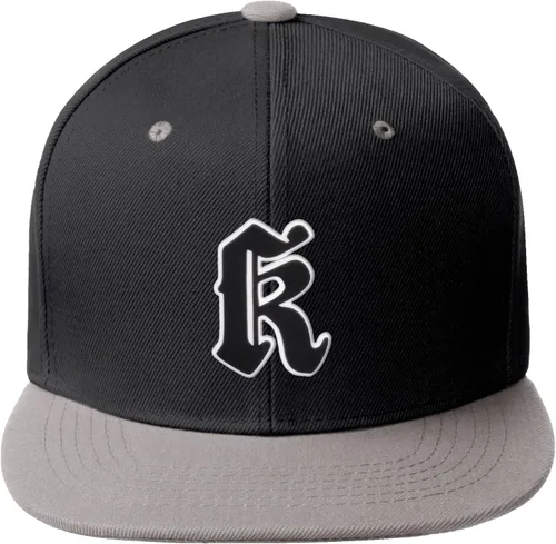Miniatura 1433 de Daxton Gorra clásica con visera de billete plano con letras del alfabeto inglés antiguo de la A a la Z
