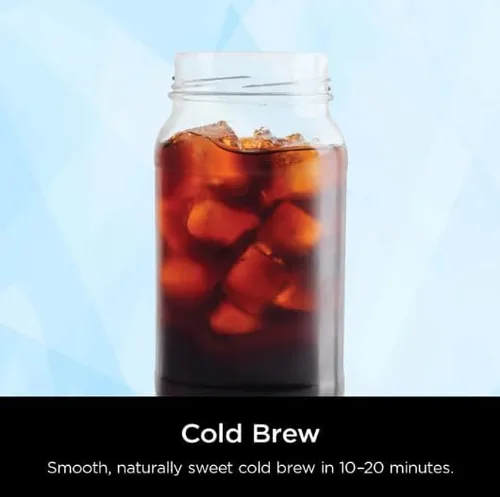 Miniatura 7 de Cafetera de café caliente y helado en cápsulas o molidos de una sola porción con infusión rápida en frío, 4 estilos de preparación, diseño compacto