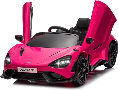 Automóvil de paseo para niños con licencia McLaren 765LT para niños de 3 a 6 años, coche eléctrico de 12 V con batería eléctrica, con control remoto