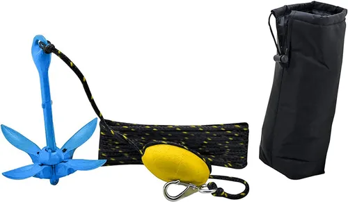 Miniatura 3 de XIALUO Kits de anclaje para kayak marino, accesorios de anclaje plegable de 3.5 libras con cuerda de 30 pies para kayaks de pesca, canoa, moto 3.5lb