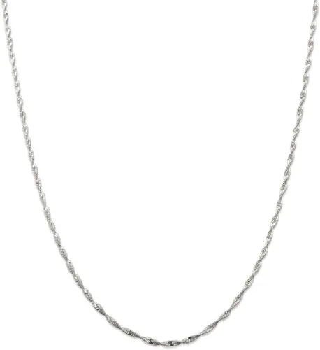 Miniatura 6 de IceCarats Collar de cadena de espiga trenzada de plata de ley 925 de 0.079 in