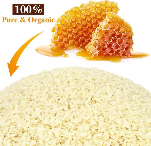 Miniatura 4 de Pellets de cera de abeja blanca orgánica de 10 libras, cera de abeja para hacer velas, cera de vela triple filtrada para crema de bricolaje
