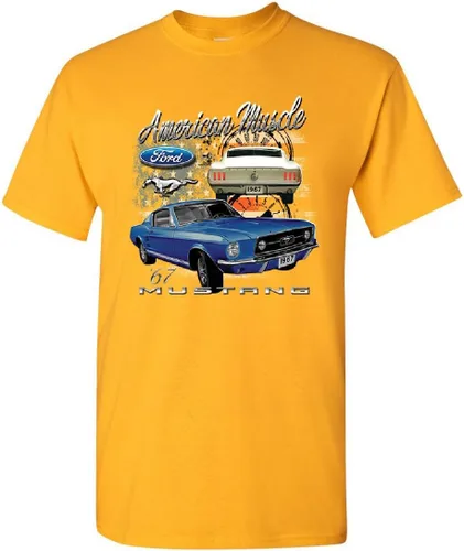 Miniatura 10 de Ford Mustang Shelby 1967 GT - Camiseta para hombre de Muscle Cars Azul marino
