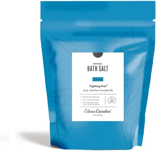 Edens Garden Fighting Bath Salt Soak – Mezcla inmunitaria con aceites esenciales puros, Epsom y sal del Mar Muerto con magnesio – Alivio natural,