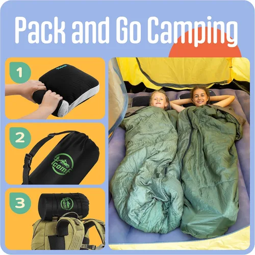 Miniatura 11 de Almohada de campamento para niños: almohada pequeña de espuma viscoelástica de doble tapa; almohada de campamento de firmeza media Mini almohada