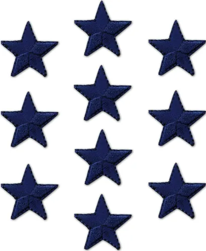 Miniatura 10 de Laughing Lizards Parches bordados con estrellas para planchar para ropa, chaquetas, mochilas y decoraciones (negro, 1 pulgada)