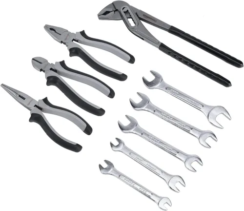 Miniatura 5 de Amazon Basics Juego de herramientas manuales de mecánico y reparación del hogar general de 65 piezas con estuche de almacenamiento, portátil, asas