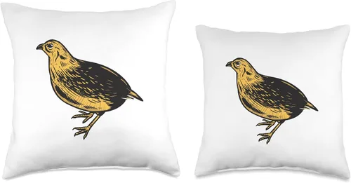 Miniatura 3 de Quail, Bird, Quail, Animals, Dwarf Quail Throw Pillow