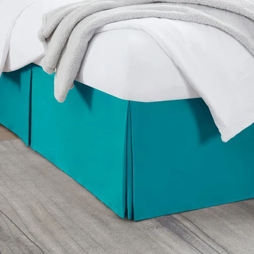 Miniatura 41 de Nestl Falda de cama individual blanca – Falda de cama de tamaño individual de 14 pulgadas de caída – Faldas de cama de microfibra cepillada – Falda