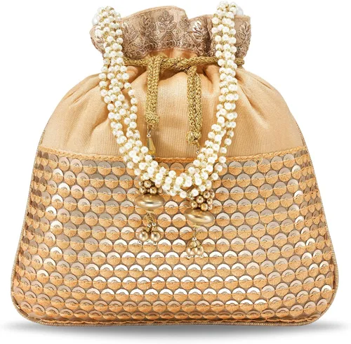 Aheli Ethnic Potli Bag Gift for Women Handmade Purse Evening Handbags Stylish Bridal Fashion Clutch Bag Gift