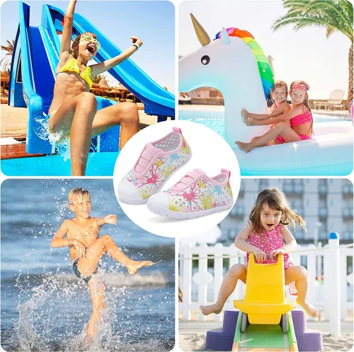 Miniatura 6 de Fires Zapatos de agua para niños y niñas, de secado rápido, transpirables, calcetines de agua descalzos para playa, natación, zapatos deportivos