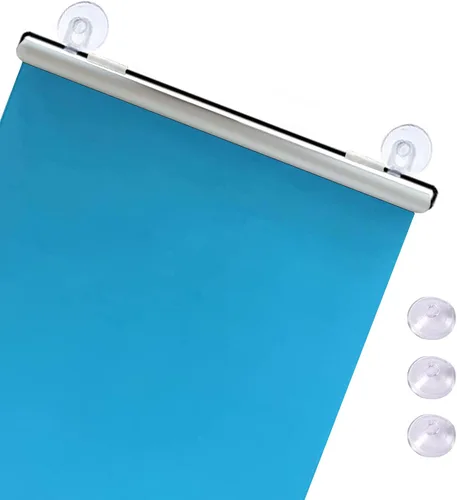 Miniatura 33 de Persianas enrollables opacas con ventosas, persianas enrollables opacas térmicas, persianas de privacidad temporales, cortinas portátiles Gris