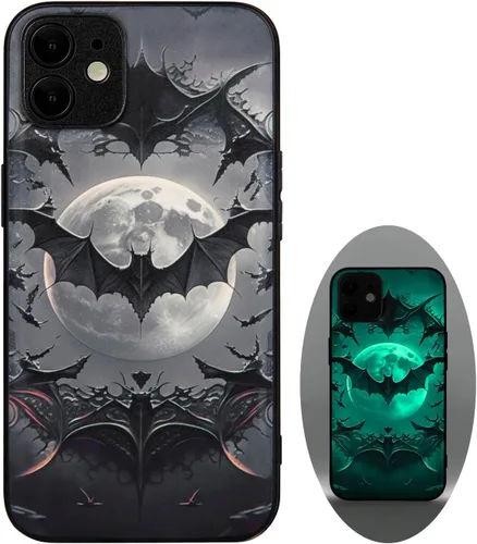 Miniatura 27 de X spirit Funda de teléfono de calavera para iPhone 13, dedo medio, diseño gótico luminoso de esqueleto genial oscuro y con estilo emo, estilo rock n