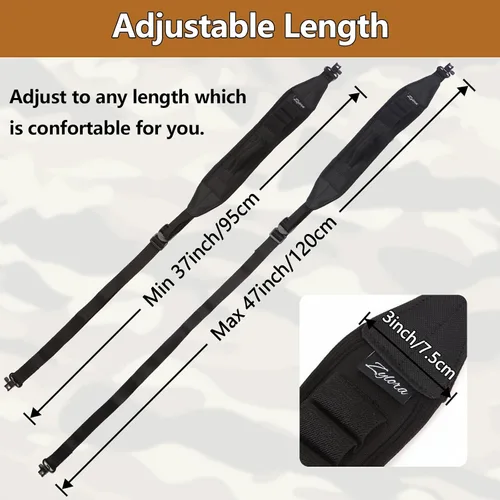 Miniatura 5 de ZYLORA Shotgun Sling with Quick-Grab Handle, 3 Shell Holders and Swivels Fits 12 gauge shotguns with swivel studs; Neoprene comfort pad