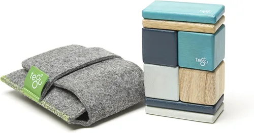 Miniatura 17 de Juego de bloques de madera magnéticos Tegu Pocket Pouch de 8 piezas, Blossom