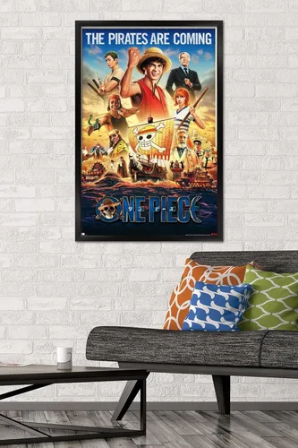 Miniatura 2 de Trends International Netflix One Piece - Póster de pared de una hoja, 34 pulgadas de largo x 22.4 pulgadas, versión enmarcada en negro Versión