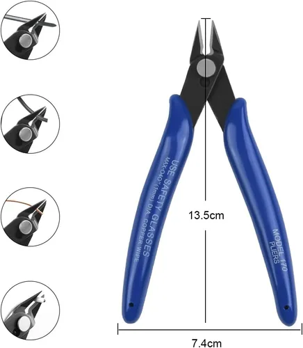 Miniatura 4 de Ainiv Juego de pinzas de precisión, 11 piezas de pinzas ESD antiestáticas con 1 cortador de alambre micro para modelado, reparación electrónica, 12