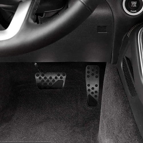 Miniatura 8 de LEXLEY 2 almohadillas antideslizantes de aluminio para pedal de freno de gas, cubiertas de pedal de acelerador sin perforación para Dodge 2009-2023
