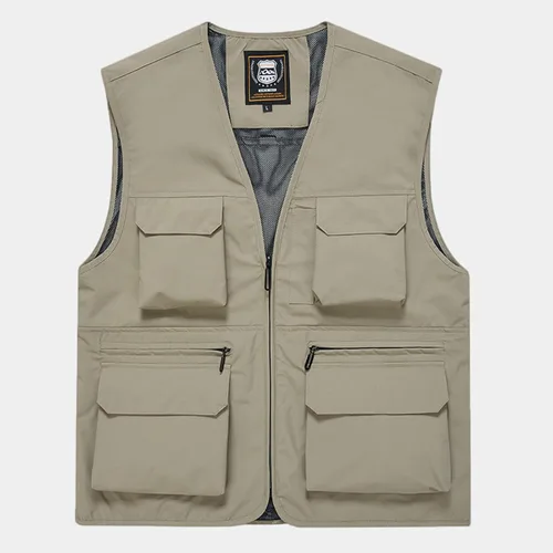Miniatura 2 de Abrigos deportivos hombre Chaquetas Bolsillos bolsas múltiples Prendas vestir Otoño Invierno Chaleco exterior