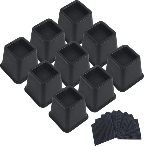 Miniatura 9 de DEDU Elevadores de cama de 3 pulgadas, resistentes, paquete de 9 elevadores de muebles para sofás de gran tamaño, elevadores de sofá con almohadilla