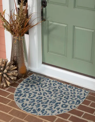 Miniatura 10 de Unique Loom Outdoor Safari Collection Alfombra de área - Leopardo (4 pies 1 pulgada x 6 pies 1 pulgada rectangular, gris claro/gris)