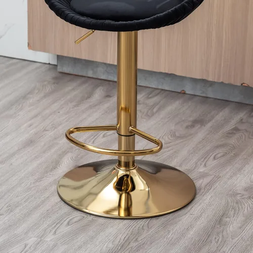 Miniatura 5 de Taburetes de bar modernos y ajustables giratorios, taburete de bar de cocina con respaldo, juego de 2, sillas de bar de estilo ocio, para isla