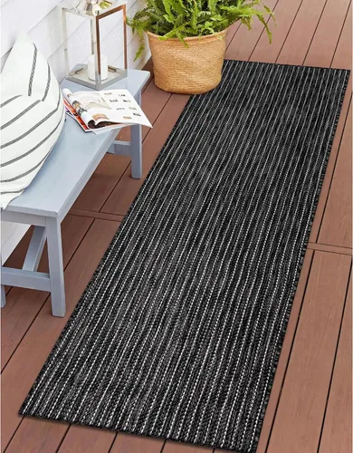 Miniatura 39 de Liora Manne Carmel - Alfombra tejida de perfil bajo de fácil cuidado para interiores y exteriores, color aguamarina, 6 pies 6 pulgadas x 9 pies 4
