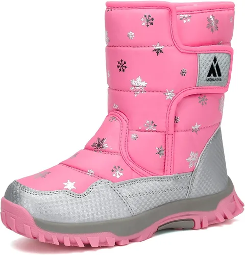Mishansha - Botas de nieve para niñas, niños niños pequeños niños grandes invierno, cálidas, impermeables, antideslizantes, anti colisión, corte
