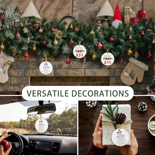Miniatura 6 de Gigi Definition - Adornos de cerámica de Navidad para el Día de la Madre, regalos para mujeres Gigi, abuela de nietos, nieto, nieta, adornos