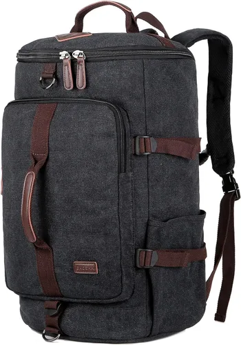 Baosha Mochila de lona para viaje de fin de semana, mochila híbrida para senderismo, mochila para computadora portátil, para deportes al aire libre,