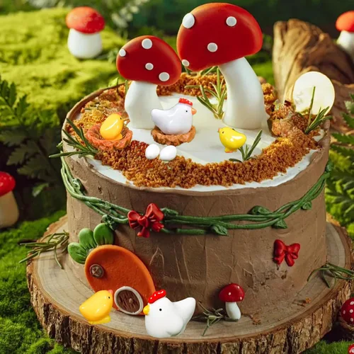 Miniatura 4 de Hiawbon Mini gallinero de madera retro en miniatura para pollo, gallinero, pollo, huevo, adorno de nido de pollo, micro paisaje, decoración