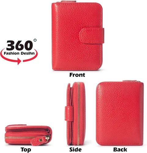 Miniatura 2 de Estuche organizador de tarjetas de crédito RFID, Rojo -, Minimalista